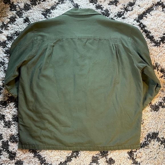 Vintage Woolrich Green Canvas Shirt Jacket, fully lined, XXL. Button-up. - Picture 9 of 14